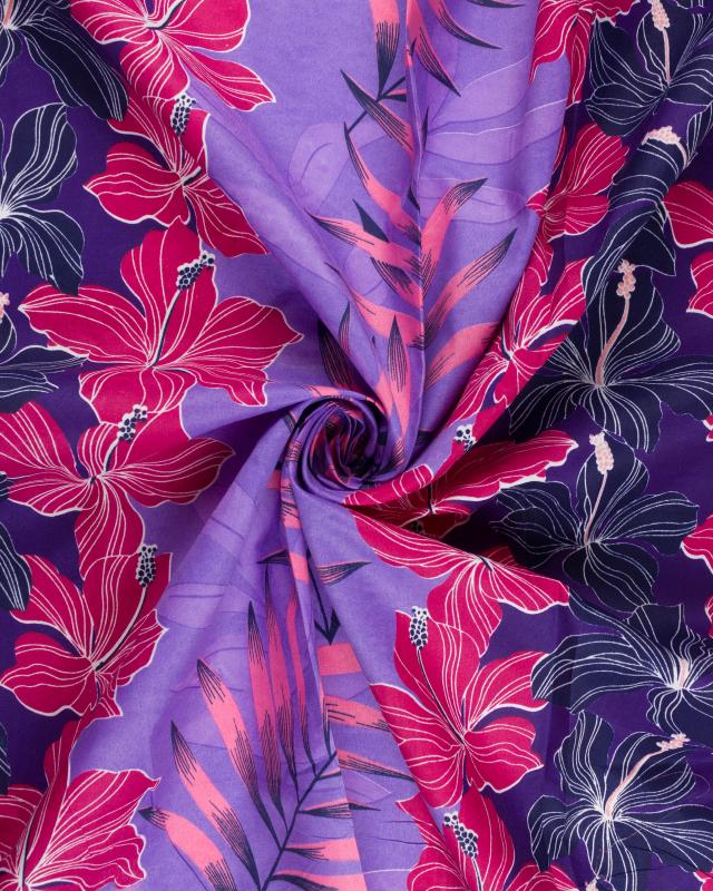 Polynesian fabric MANAVA Purple - Tissushop